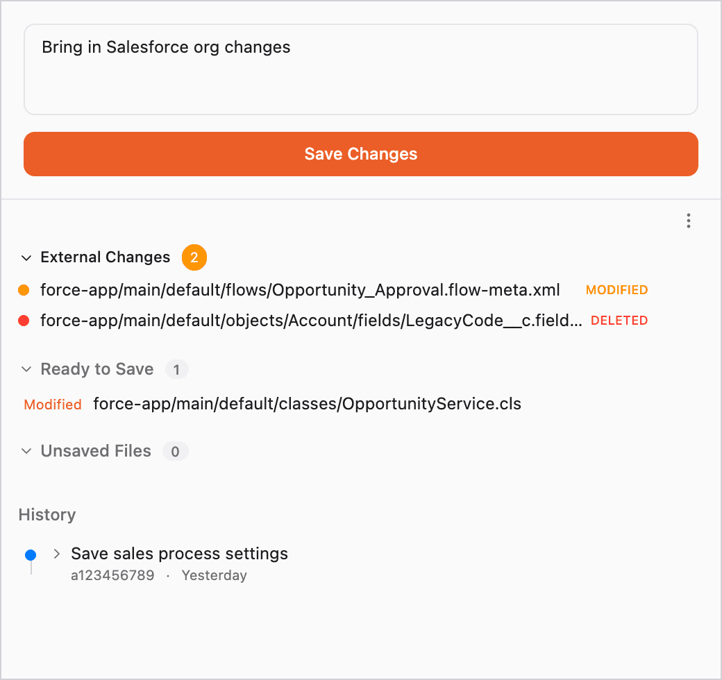 A selected file and a description ready to save
